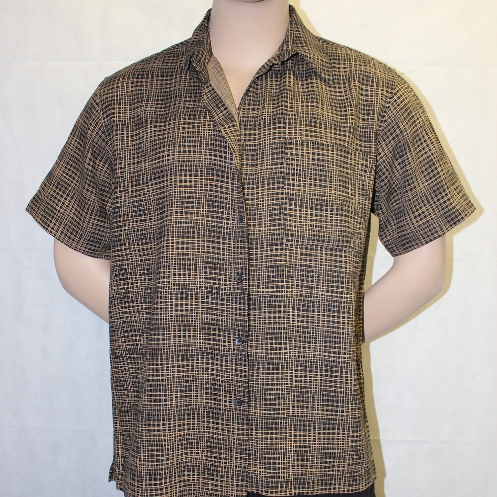 H & H Men’s Short Sleeve Button Down Shirt